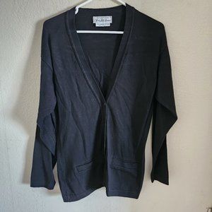 Saks Fifth Avenue 100% Cotton Black Cardigan